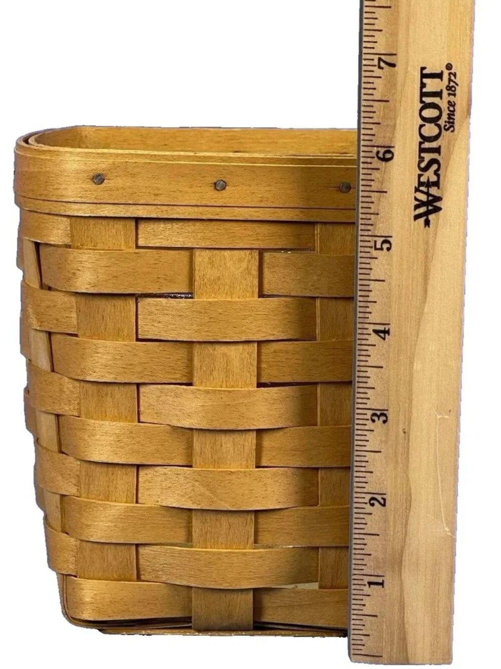 Longaberger 1993 Small Spoon basket with protector & Tissue Tie-On